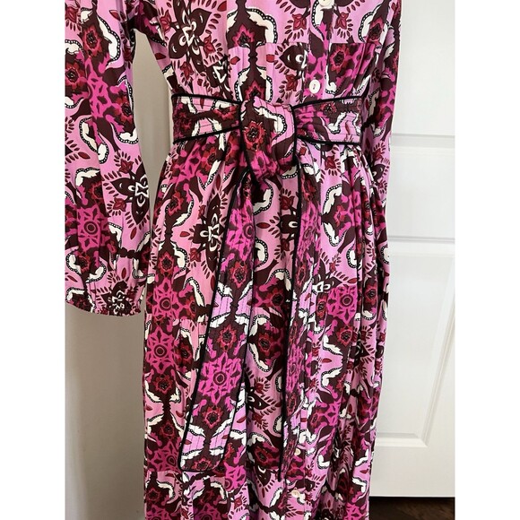 Beyond by Vera Pink Magenta Long Sleeve Maxi Dress Size Small EUC - Picture 3 of 9